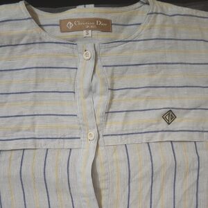 Dior Striped Shirt - Blue and Yellow